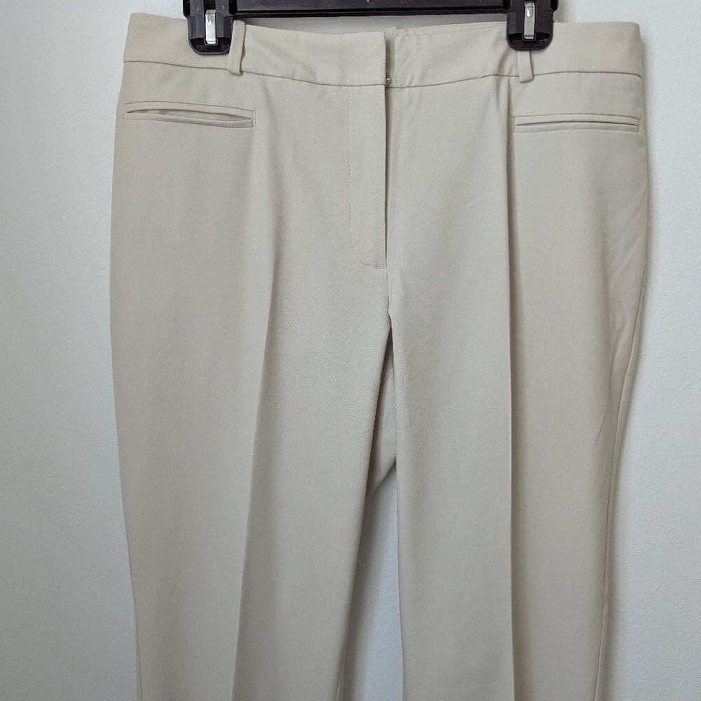 NWT Talbots Heritage Wide Leg Tan Trousers, 14W - Picture 2 of 5